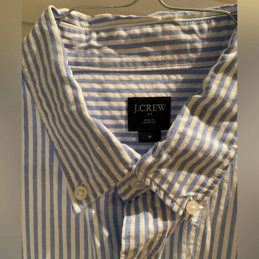 *NEVER WORN* J. Crew Short-Sleeve Striped Shirt | Color: Blue & White | Size: M